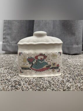 Vintage 1988 CHD Country Cat Kitten Cottage Core Napkin Holder Quirky